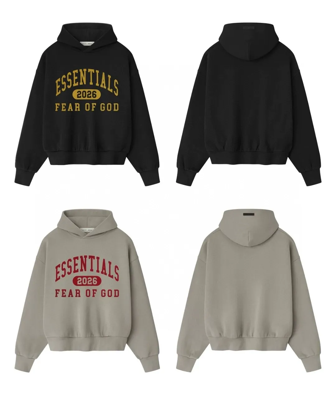 🦋 、Hot Sale🦋 128 Essentials FW 26Holiday 2026 CLASSIC HOODIE Fear of God Essentials FALL 26 HOLIDAYSeries Fleece Hoodie Same Style Premium ！ ！ ， ！ ， Breathable 。 3D 。 ， ， ， ， 。 ， ～Versatile ， ！ ：Retro Size:XS-XL
